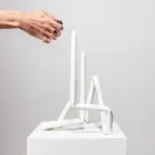 LOKET - OAT studio - Bucatini candle holder white