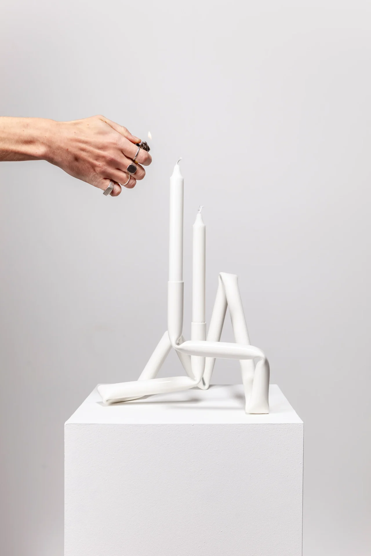 LOKET - OAT studio - Bucatini candle holder white LOKET - OAT studio - Bucatini candle holder white