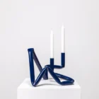 LOKET - OAT studio - Bucatini candle holder midnight blue