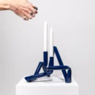 LOKET - OAT studio - Bucatini candle holder midnight blue
