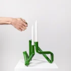 LOKET - OAT studio - Bucatini candle holder grass green