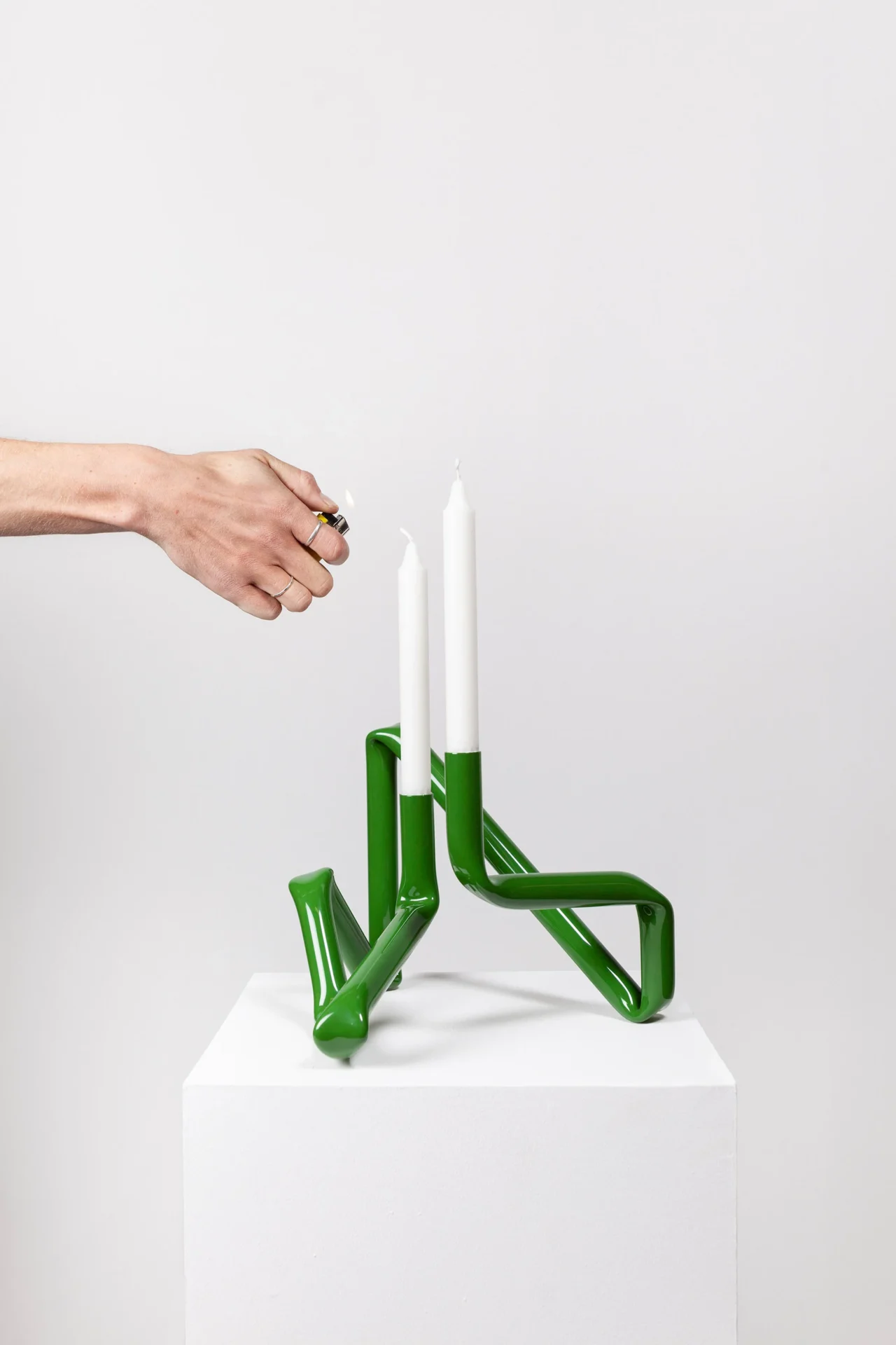 LOKET - OAT studio - Bucatini candle holder grass green LOKET - OAT studio - Bucatini candle holder grass green